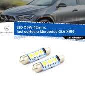 0 Luci Cortesia LED c5w 41mm Mercedes GLA X156 posteriori (Coppia) C5W C10W Led Canbus 41mm a 3 Ultra Led Xenovision - Bianco Lunare 6000k (Coppia)