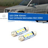 0 Luci Cortesia LED c5w 41mm Mercedes GLK X204 posteriori (Coppia) C5W C10W Led Canbus 41mm a 3 Ultra Led Xenovision - Bianco Lunare 6000k (Coppia)
