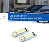 0 Luci Cortesia LED c5w 41mm Mercedes SLR R199 2004 in poi (Coppia) C5W C10W Led Canbus 41mm a 3 Ultra Led Xenovision - Bianco Lunare 6000k (Coppia)
