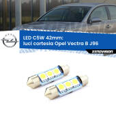 0 Luci Cortesia LED c5w 41mm Opel Vectra B J96 1995 - 2002 (Coppia) C5W C10W Led Canbus 41mm a 3 Ultra Led Xenovision - Bianco Lunare 6000k (Coppia)