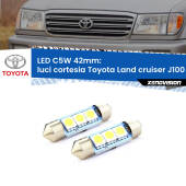 0 Luci Cortesia LED c5w 41mm Toyota Land cruiser J100 1998 - 2007 (Coppia) C5W C10W Led Canbus 41mm a 3 Ultra Led Xenovision - Bianco Lunare 6000k (Coppia)