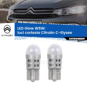 0 Luci Cortesia LED Citroën C-Elysee  2012 in poi: W5W Glow a Luce Calda W5W: LED Glow Bianco Caldo (Coppia)