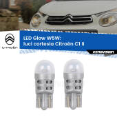 0 Luci Cortesia LED Citroën C1 II 2014 in poi: W5W Glow a Luce Calda W5W: LED Glow Bianco Caldo (Coppia)