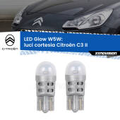 0 Luci Cortesia LED Citroën C3 II 2009 - 2016: W5W Glow a Luce Calda W5W: LED Glow Bianco Caldo (Coppia)