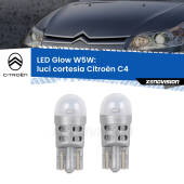 0 Luci Cortesia LED Citroën C4 2004 - 2011: W5W Glow a Luce Calda W5W: LED Glow Bianco Caldo (Coppia)