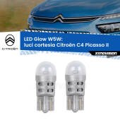0 Luci Cortesia LED Citroën C4 Picasso II Versione 1: W5W Glow a Luce Calda W5W: LED Glow Bianco Caldo (Coppia)