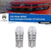0 Luci Cortesia LED Citroën C5 Aircross 2017 in poi: W5W Glow a Luce Calda W5W: LED Glow Bianco Caldo (Coppia)