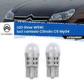 0 Luci Cortesia LED Citroën C5 My04 2004 - 2008: W5W Glow a Luce Calda W5W: LED Glow Bianco Caldo (Coppia)