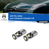0 Luci Cortesia LED Citroën C6  2005 - 2012: W5W Fly W5W: Lampadine LED Fly 6000k (Coppia)