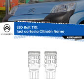 0 Luci Cortesia LED Citroën Nemo 2008 in poi: T10 Bolt T10: LED Bolt 6000k (Coppia)