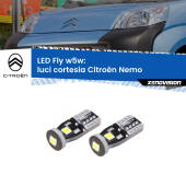 0 Luci Cortesia LED Citroën Nemo 2008 in poi: W5W Fly W5W: Lampadine LED Fly 6000k (Coppia)