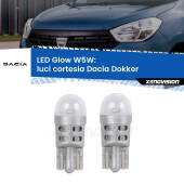 0 Luci Cortesia LED Dacia Dokker 2012 in poi: W5W Glow a Luce Calda W5W: LED Glow Bianco Caldo (Coppia)