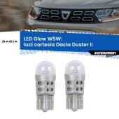 0 Luci Cortesia LED Dacia Duster II 2017 in poi: W5W Glow a Luce Calda W5W: LED Glow Bianco Caldo (Coppia)