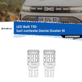0 Luci Cortesia LED Dacia Duster III 2024 in poi: T10 Bolt T10: LED Bolt 6000k (Coppia)