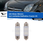 0 Luci Cortesia LED Daihatsu Cuore VII 2007 - 2018: C5W Glow a Luce Calda (Coppia) C5W: LED Glow Bianco Caldo 36mm (Coppia)