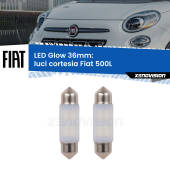 0 Luci Cortesia LED Fiat 500L 2012 - 2018: C5W Glow a Luce Calda (Coppia) C5W: LED Glow Bianco Caldo 36mm (Coppia)