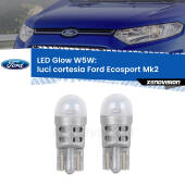 0 Luci Cortesia LED Ford Ecosport II 2012 - 2016: W5W Glow a Luce Calda W5W: LED Glow Bianco Caldo (Coppia)