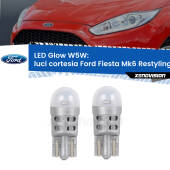 0 Luci Cortesia LED Ford Fiesta Mk6.5 2009 in poi: W5W Glow a Luce Calda W5W: LED Glow Bianco Caldo (Coppia)
