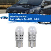 0 Luci Cortesia LED Ford KA+ Mk3 2014 - 2018: W5W Glow a Luce Calda W5W: LED Glow Bianco Caldo (Coppia)