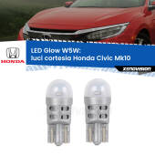 0 Luci Cortesia LED Honda Civic Mk10 2016 - 2020: W5W Glow a Luce Calda W5W: LED Glow Bianco Caldo (Coppia)