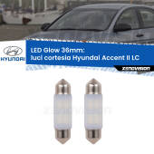 0 Luci Cortesia LED Hyundai Accent II LC anteriori: C5W Glow a Luce Calda (Coppia) C5W: LED Glow Bianco Caldo 36mm (Coppia)