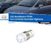 0 Luci Cortesia LED Hyundai Highway  anteriori 1ª serie: P21W BackBeam P21W: Led BackBeam v2.0 Cannone Luce Retromarcia Canbus