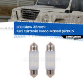 0 Luci Cortesia LED Iveco Massif pickup  2008 - 2011: C5W Glow a Luce Calda (Coppia) C5W: LED Glow Bianco Caldo 36mm (Coppia)