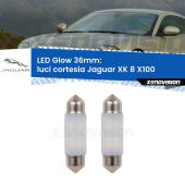 0 Luci Cortesia LED Jaguar XK 8 X100 1996 - 2005: C5W Glow a Luce Calda (Coppia) C5W: LED Glow Bianco Caldo 36mm (Coppia)
