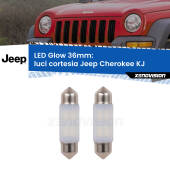 0 Luci Cortesia LED Jeep Cherokee KJ 2002 - 2007: C5W Glow a Luce Calda (Coppia) C5W: LED Glow Bianco Caldo 36mm (Coppia)