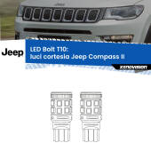 0 Luci Cortesia LED Jeep Compass II 2017 in poi: T10 Bolt T10: LED Bolt 6000k (Coppia)