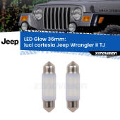 0 Luci Cortesia LED Jeep Wrangler II TJ 1996 - 2005: C5W Glow a Luce Calda (Coppia) C5W: LED Glow Bianco Caldo 36mm (Coppia)
