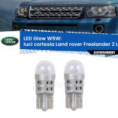 0 Luci Cortesia LED Land rover Freelander 2 L359 2006 - 2014: W5W Glow a Luce Calda W5W: LED Glow Bianco Caldo (Coppia)