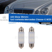 0 Luci Cortesia LED Mercedes Classe-E W211 2002 - 2009: C5W Glow a Luce Calda (Coppia) C5W: LED Glow Bianco Caldo 36mm (Coppia)