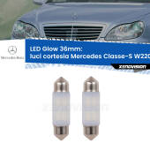 0 Luci Cortesia LED Mercedes Classe-S W220 1998 - 2005: C5W Glow a Luce Calda (Coppia) C5W: LED Glow Bianco Caldo 36mm (Coppia)