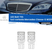 0 Luci Cortesia LED Mercedes Classe-S W221 2005 - 2013: T10 Bolt T10: LED Bolt 6000k (Coppia)