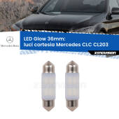 0 Luci Cortesia LED Mercedes CLC CL203 anteriori: C5W Glow a Luce Calda (Coppia) C5W: LED Glow Bianco Caldo 36mm (Coppia)