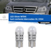 0 Luci Cortesia LED Mercedes GL X164 2006 - 2012: W5W Glow a Luce Calda W5W: LED Glow Bianco Caldo (Coppia)