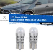 0 Luci Cortesia LED Mercedes GLA X156 anteriori: W5W Glow a Luce Calda W5W: LED Glow Bianco Caldo (Coppia)