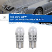 0 Luci Cortesia LED Mercedes SL R230 2001 - 2012: W5W Glow a Luce Calda W5W: LED Glow Bianco Caldo (Coppia)
