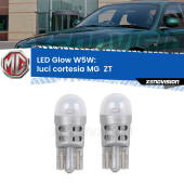 0 Luci Cortesia LED MG  ZT  2001 - 2005: W5W Glow a Luce Calda W5W: LED Glow Bianco Caldo (Coppia)