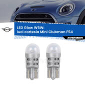 0 Luci Cortesia LED Mini Clubman F54 2014 - 2019: W5W Glow a Luce Calda W5W: LED Glow Bianco Caldo (Coppia)