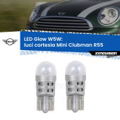 0 Luci Cortesia LED Mini Clubman R55 2007 - 2015: W5W Glow a Luce Calda W5W: LED Glow Bianco Caldo (Coppia)