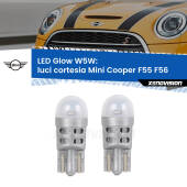 0 Luci Cortesia LED Mini Cooper F55 F56 2013 - 2017: W5W Glow a Luce Calda W5W: LED Glow Bianco Caldo (Coppia)