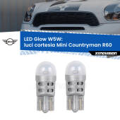 0 Luci Cortesia LED Mini Countryman R60 2010 - 2016: W5W Glow a Luce Calda W5W: LED Glow Bianco Caldo (Coppia)