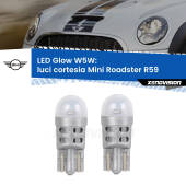 0 Luci Cortesia LED Mini Roadster R59 2012 - 2015: W5W Glow a Luce Calda W5W: LED Glow Bianco Caldo (Coppia)