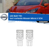 0 Luci Cortesia LED Nissan Micra V K14 2016 in poi: T10 Bolt T10: LED Bolt 6000k (Coppia)
