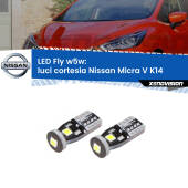 0 Luci Cortesia LED Nissan Micra V K14 2016 in poi: W5W Fly W5W: Lampadine LED Fly 6000k (Coppia)