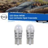 0 Luci Cortesia LED Opel Cascada  2013 - 2019: W5W Glow a Luce Calda W5W: LED Glow Bianco Caldo (Coppia)