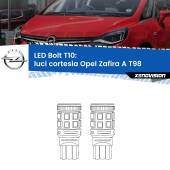 0 Luci Cortesia LED Opel Zafira A T98 1999 - 2005: T10 Bolt T10: LED Bolt 6000k (Coppia)