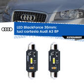 0 Luci Cortesia LED per Audi A3 8P posteriori: C5W BlackForce 36mm (Coppia) C5W 36mm: LED Blackforce 6000k (Coppia)